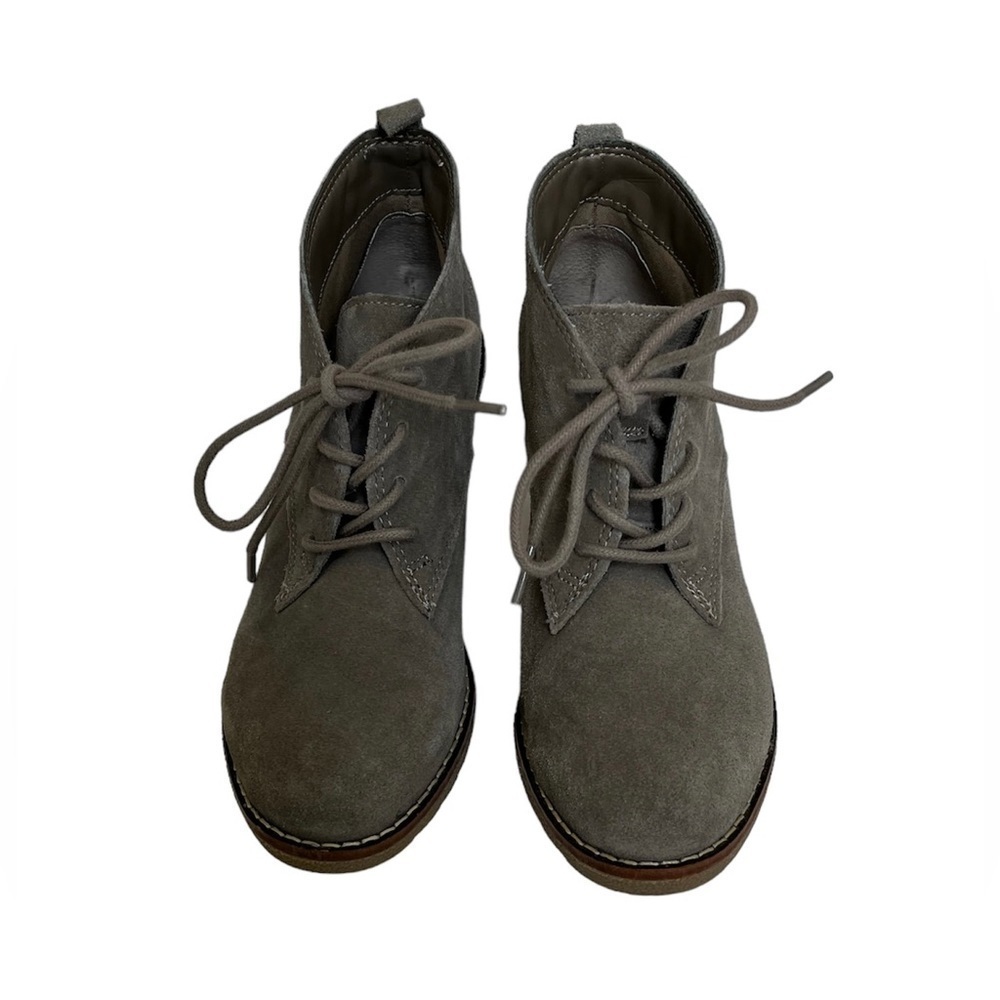 White Mountain Lambert Taupe Suede Wedge Bootie 7.5M